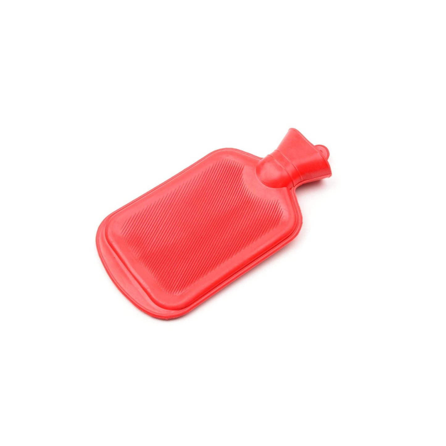 Red rubber hot water bag for pain relief, ideal for soothing aches and discomfort
