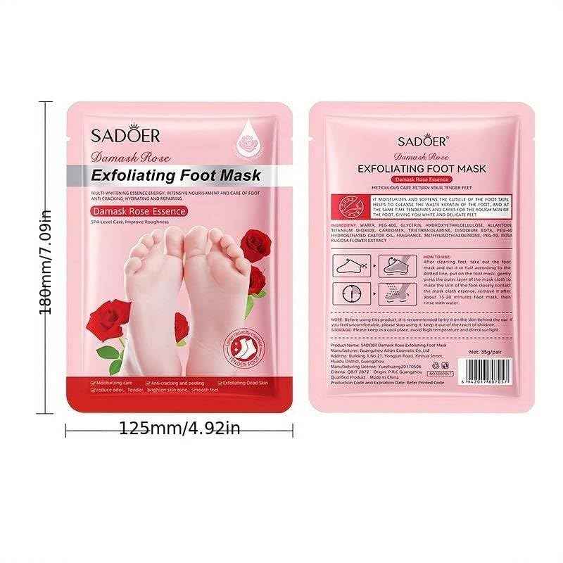 Exfoliating Foot Mask Peel - Rose Extract