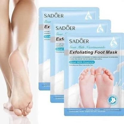 Sadoer goat milk foot mask exfoliating foot mask with goat milk essence for smooth feet
