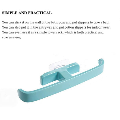 Your Brand self adhesive bathroom towel rack in teal color for simple and practical bathroom storage