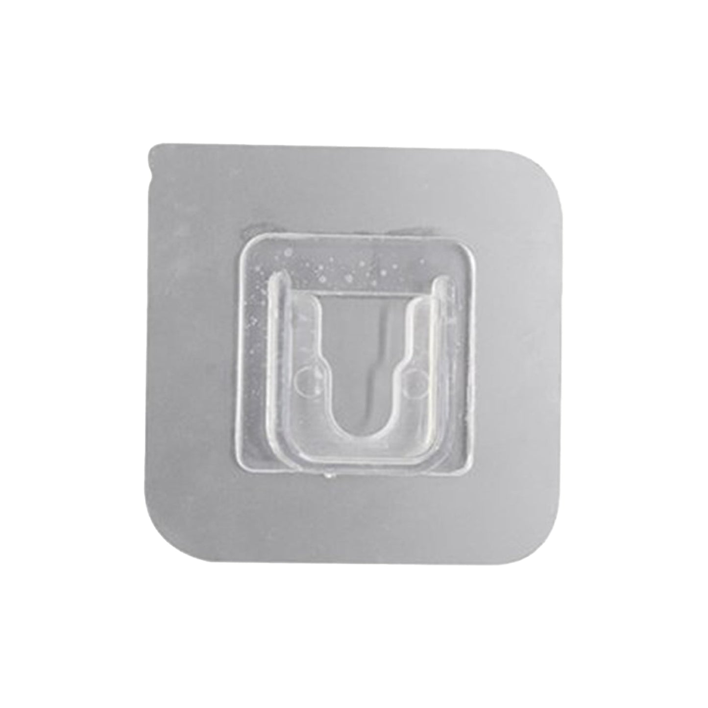 Self adhesive transparent wall hook for easy mounting on various surfaces without tools