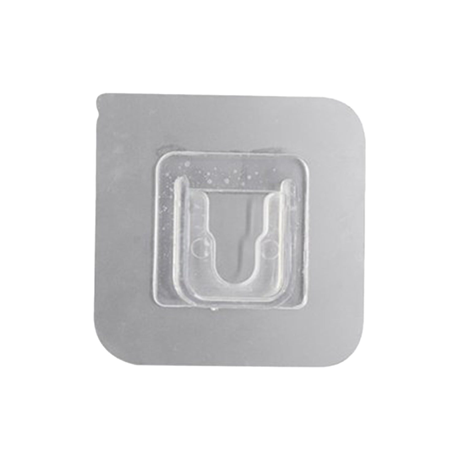 Self adhesive transparent wall hook for easy mounting on various surfaces without tools