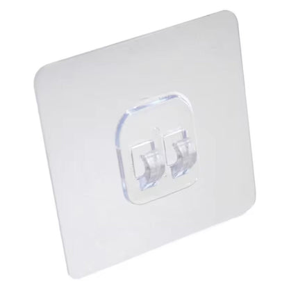 Transparent self adhesive wall hooks perfect for organizing space and hanging items securely