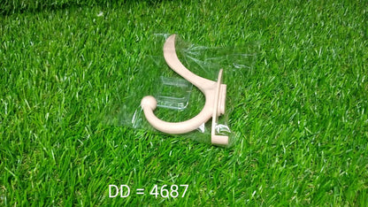 Self adhesive wall hooks in beige color for hanging items securely and easily