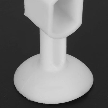 Self-sucking silicone door stopper in white color for secure door holding and easy installation