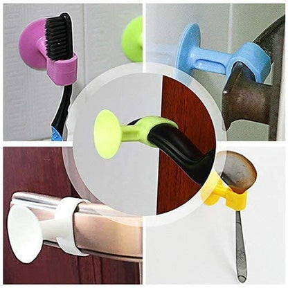 Collection of Your Brand self-sucking silicone door stopper in various colors for home protection