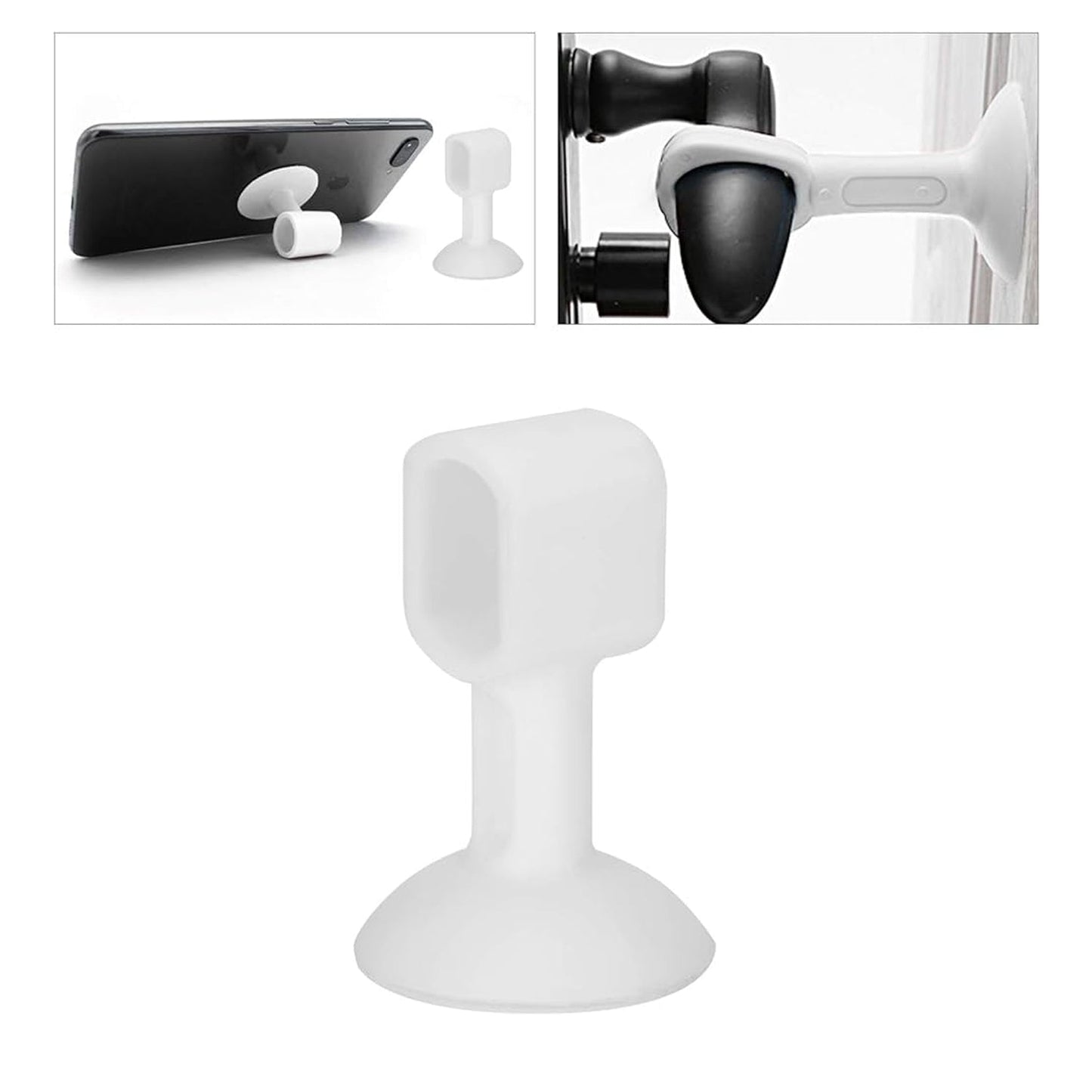 Self-sucking silicone door stopper designed for effective door holding and protection