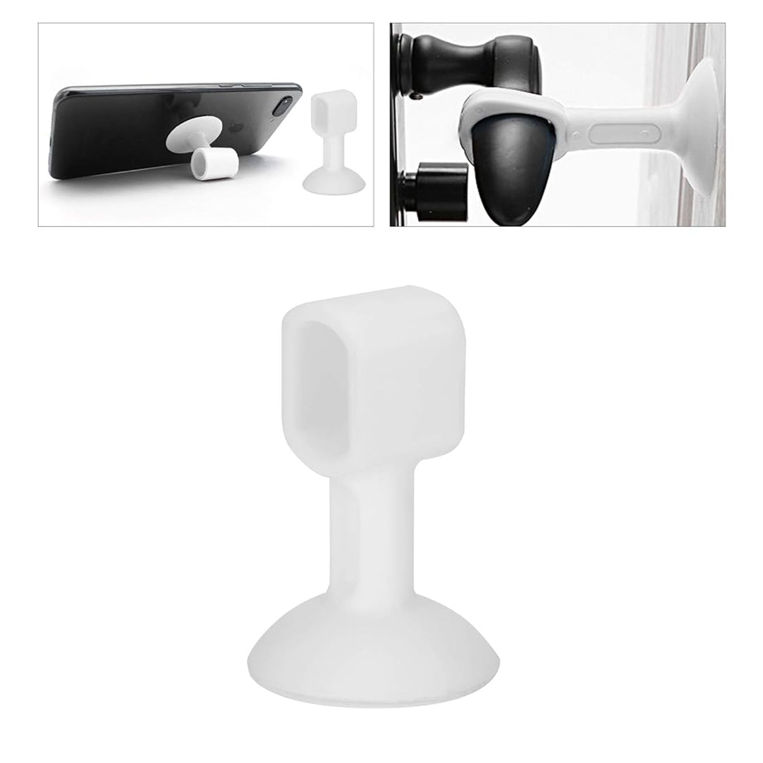 Self-sucking silicone door stopper designed for effective door holding and protection