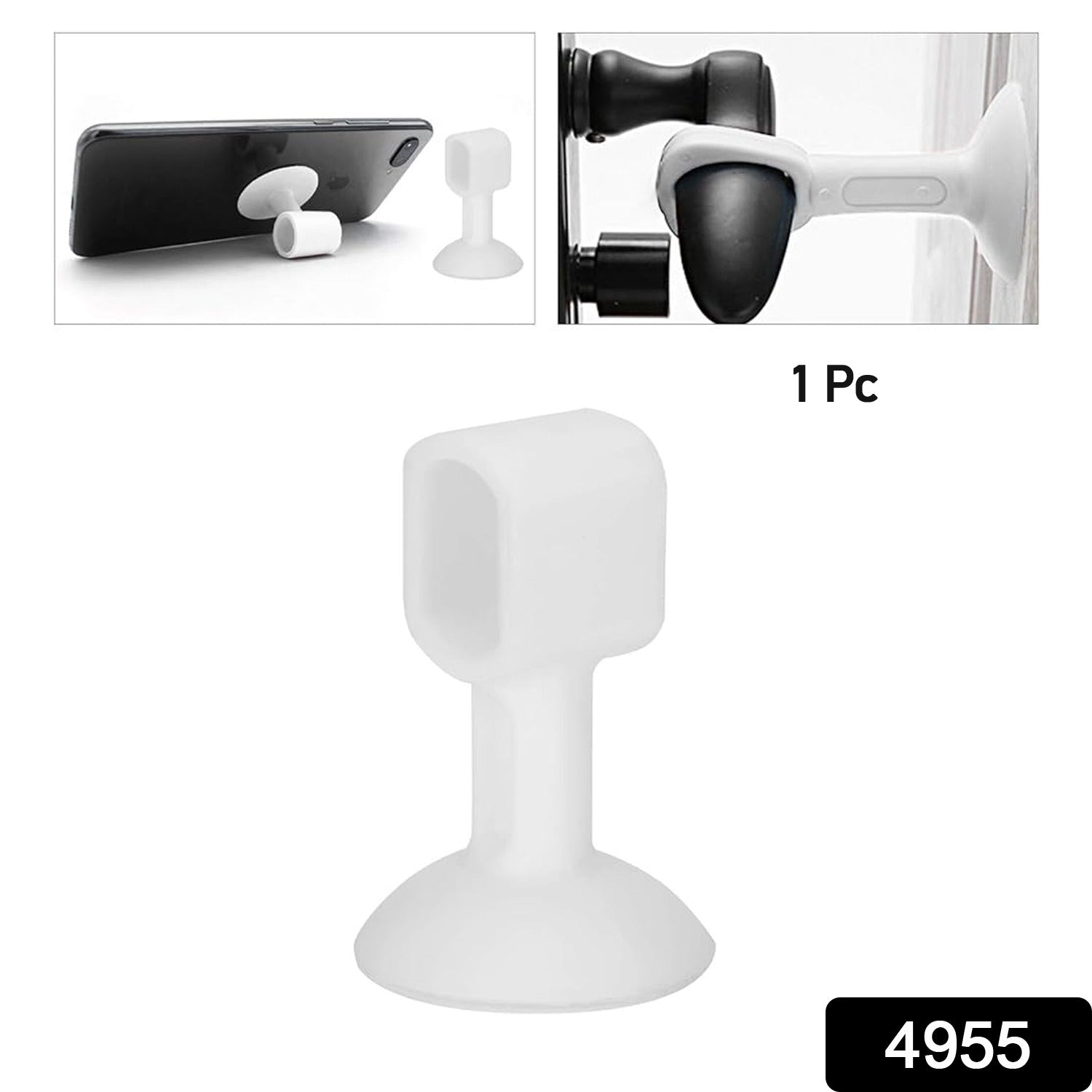 Self-sucking silicone door stopper designed to prevent door slamming and protect walls