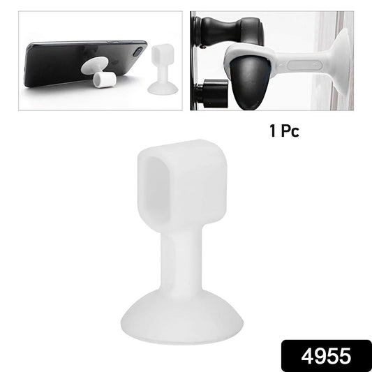 Self-sucking silicone door stopper designed to prevent door slamming and protect walls