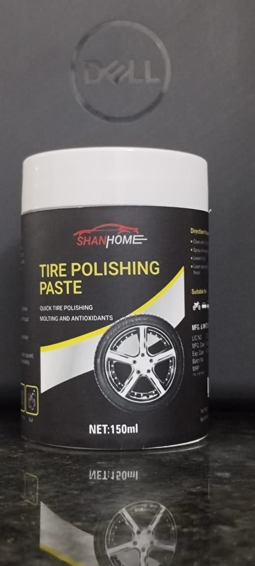 Shan Home Tire Polishing Paste pack of 2 for quick tire polishing and protection with antioxidants