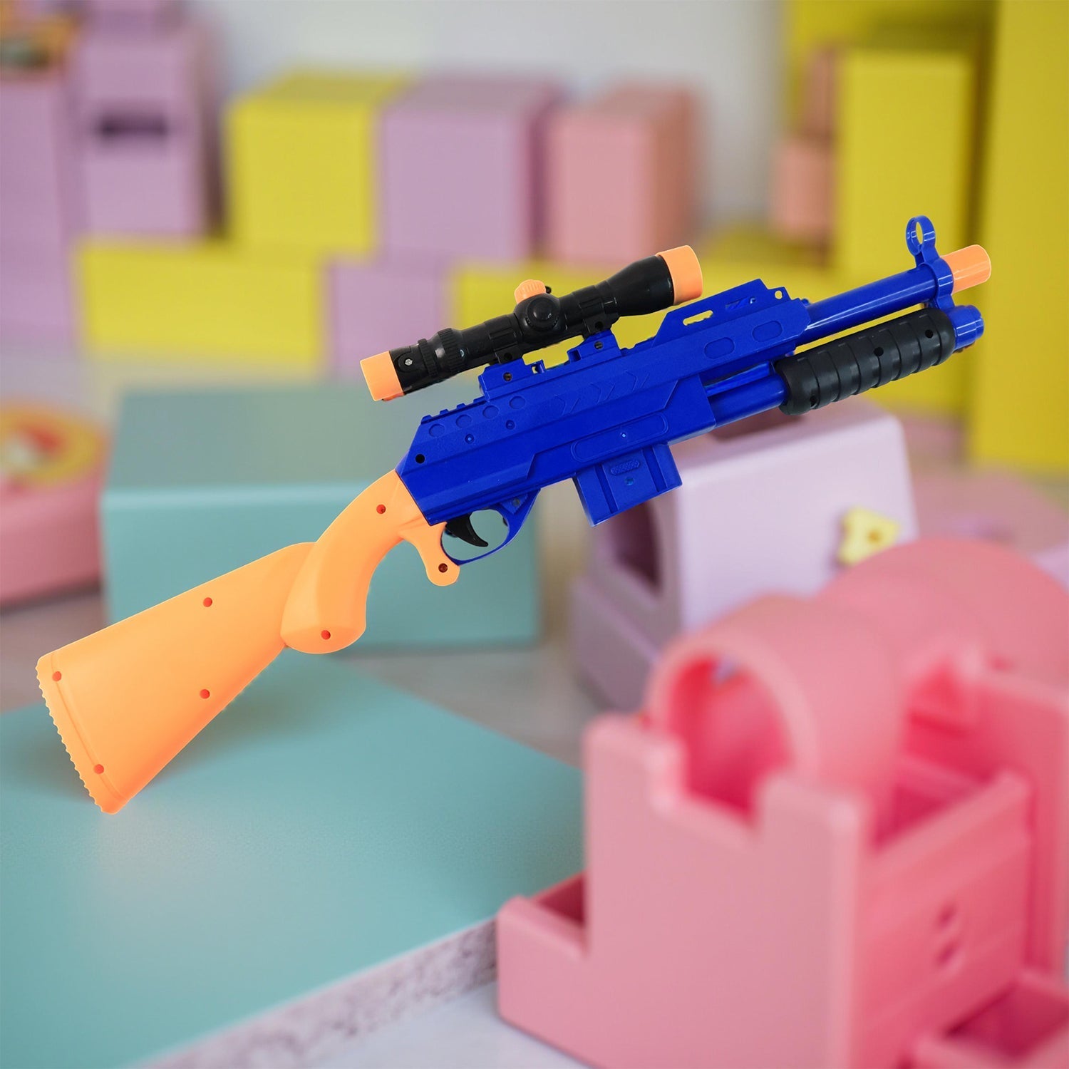 Shot Air Gun Toy with Scope and 8 Soft Foam Bullets Set Your Brand