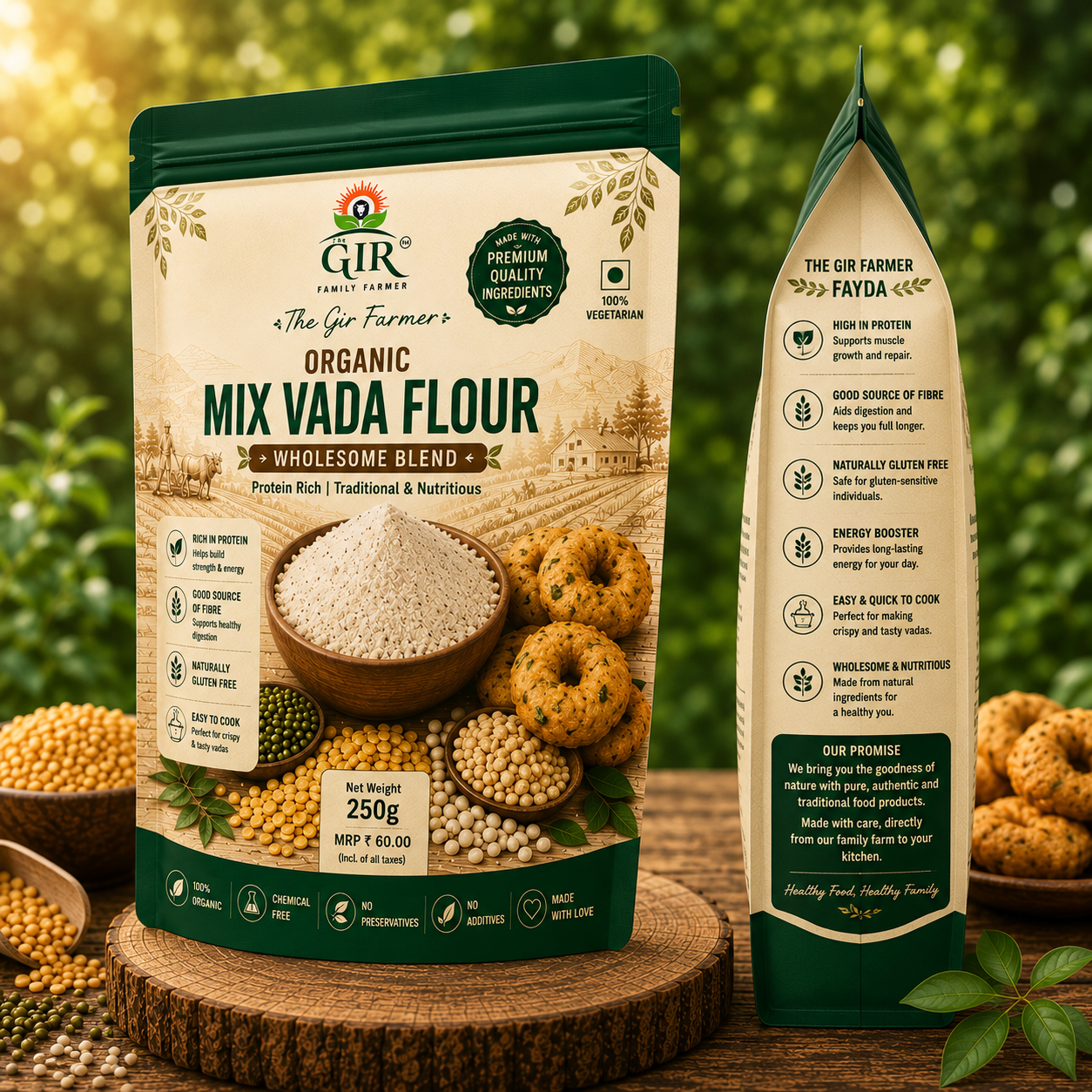 Organic Mix Vada Flour - Wholesome Blend