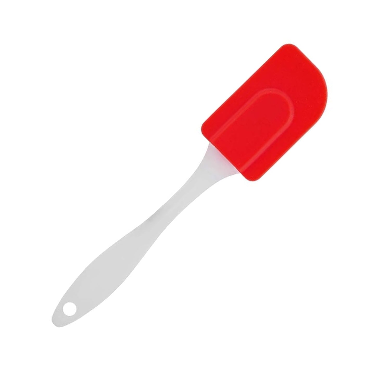 Your Brand Silicone Baking Spatula in Red with a Sturdy Handle for Effortless Mixing and Scraping