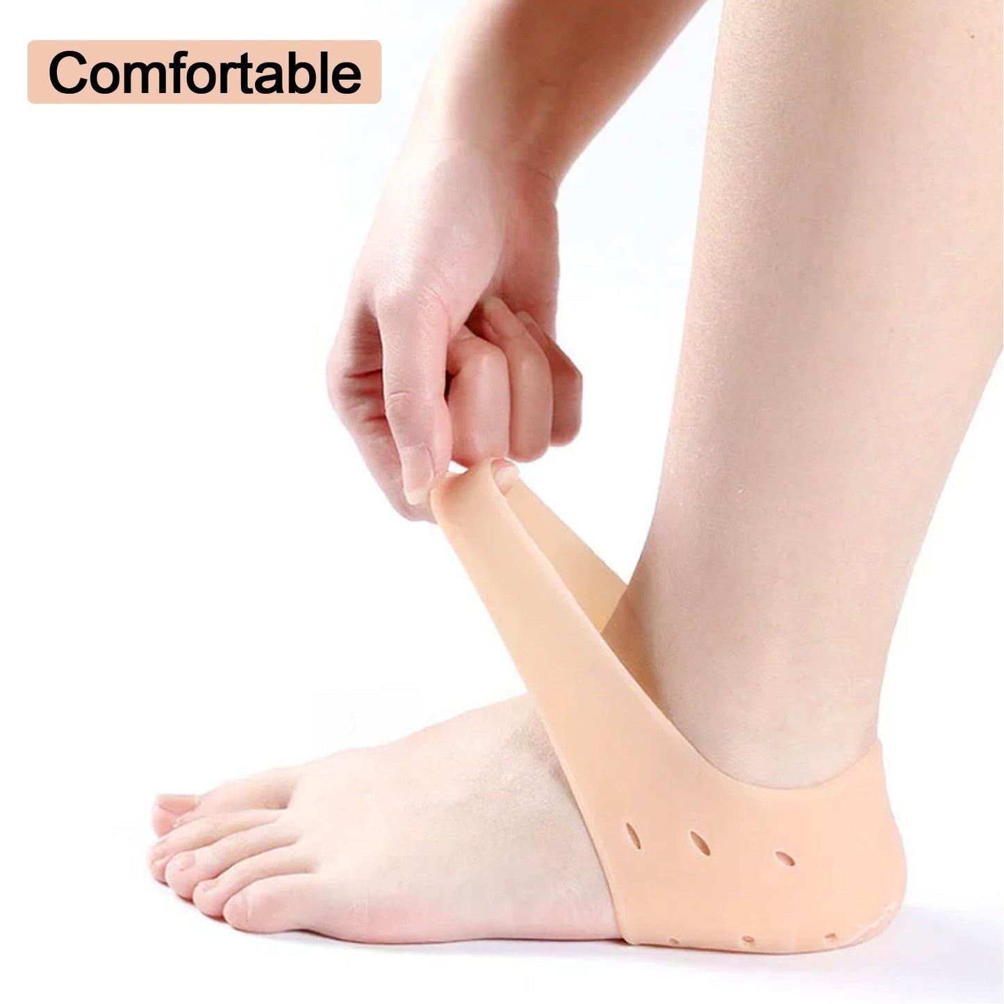 Silicone heel moisturizing socks designed for comfort and hydration during daily wear