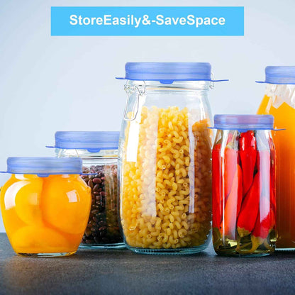 Silicone Stretch Lids Set of 6 | Reusable Food Cover for Bowls & Containers