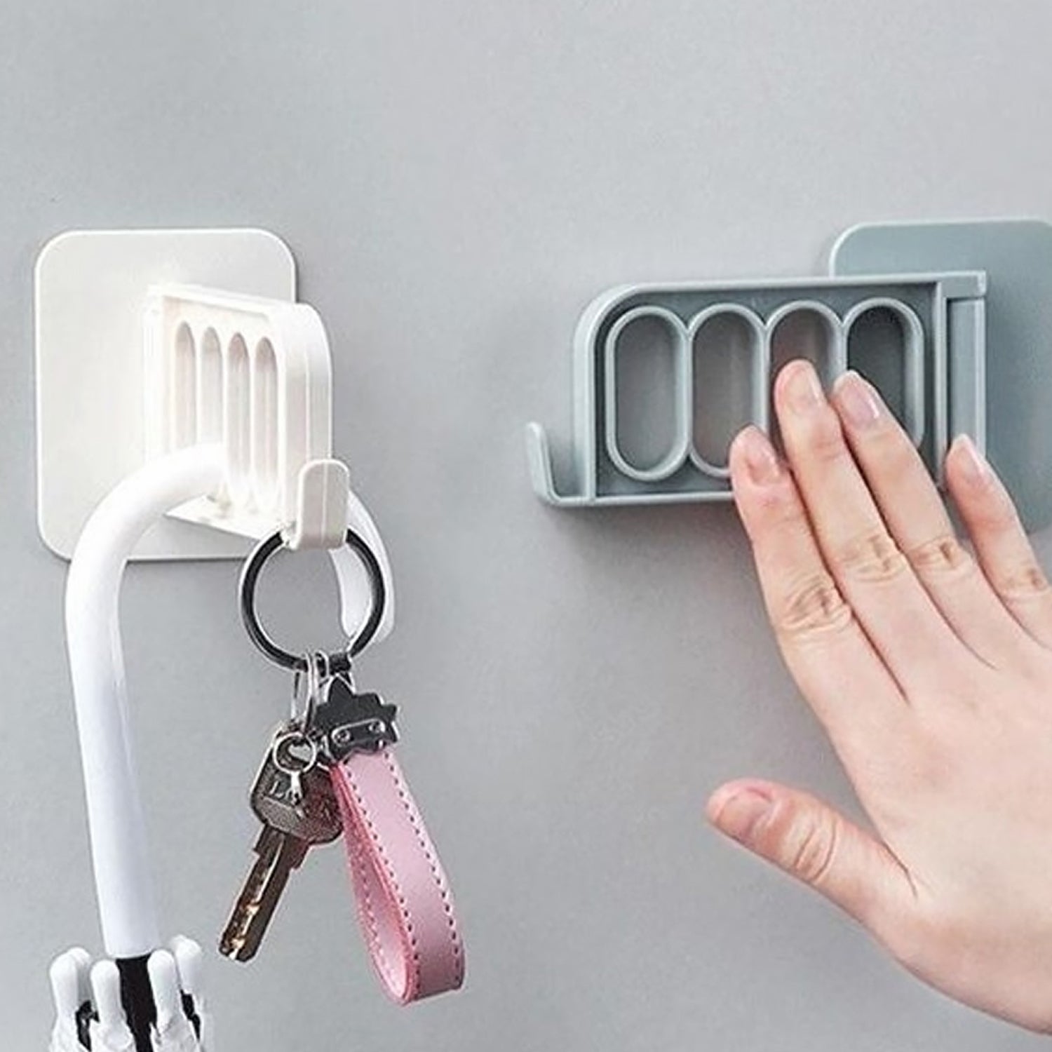 Your Brand Single Door Hook for Bathroom in two color options holding keys and accessories