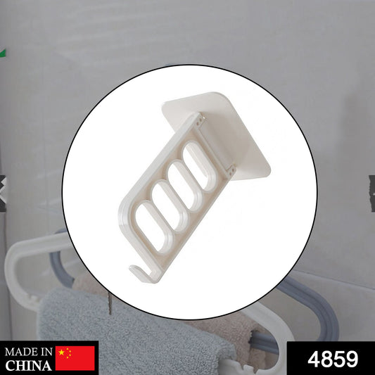 Single door hook for bathroom in white plastic design ideal for hanging towels or accessories