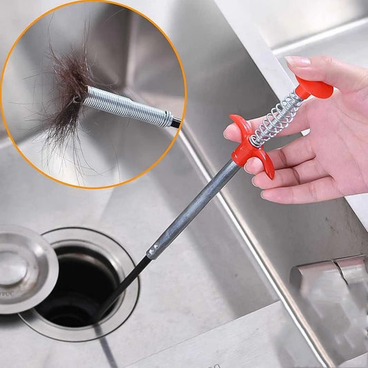 Your Brand Sink Drain Cleaning Tool with Flexible Wire and Brush for Effective Clog Removal
