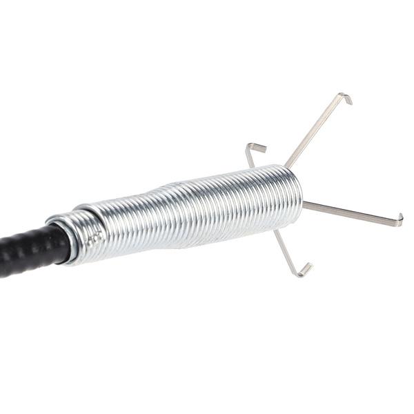 Sink drain cleaning tool with metal spiral design and claw end for effective clog removal