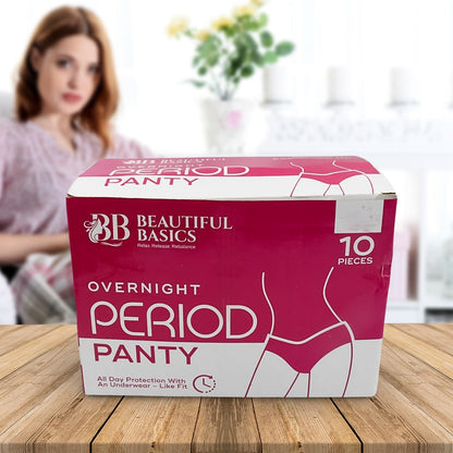 Women's Emergency Kit, Travel Kit- Includes Seamless Underwear, Pantyliner, Feminine Hygiene Sachet First Period Kit (10 Pcs) Your Brand