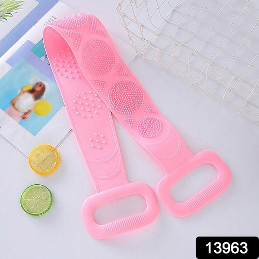 Silicone Body Back Scrubber - Double-Sided Bath Brush for Deep Cleaning & Massage (Medium Size /1pc) Your Brand