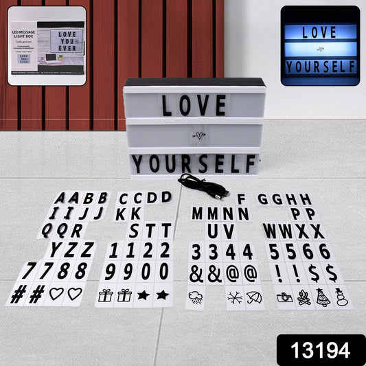 Black Mini A6 Magnetic Cinematic Light Box with 82 Characters and 10 Emojis  (1 Set) Your Brand