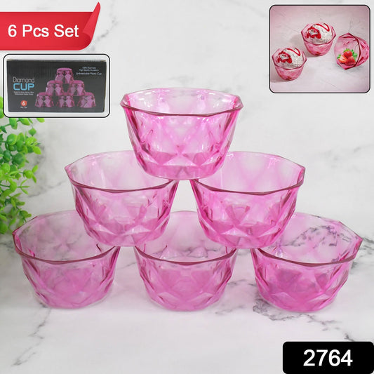6pc Diamond shape ice cream bowl set Your Brand