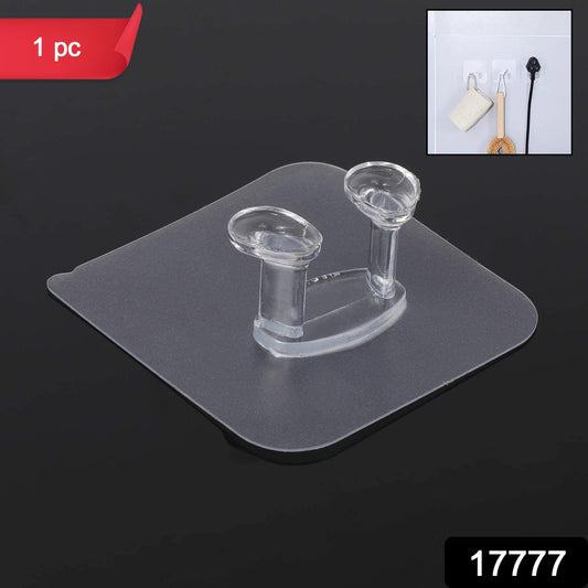 Transparent Self-Adhesive Wall Hook – Drill-Free, Waterproof & Oil-Proof for Toothbrush, Socket (1 Pc) Your Brand