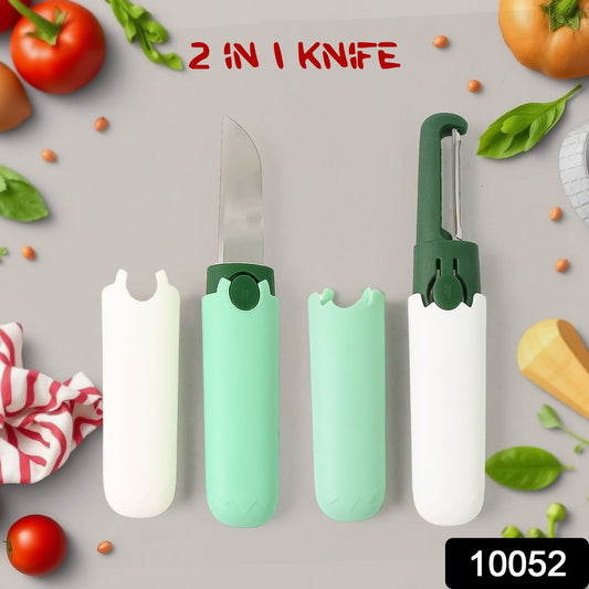 2-in-1 Multifunctional Knife & Sawtooth Peeler for Fruits and Vegetables Your Brand