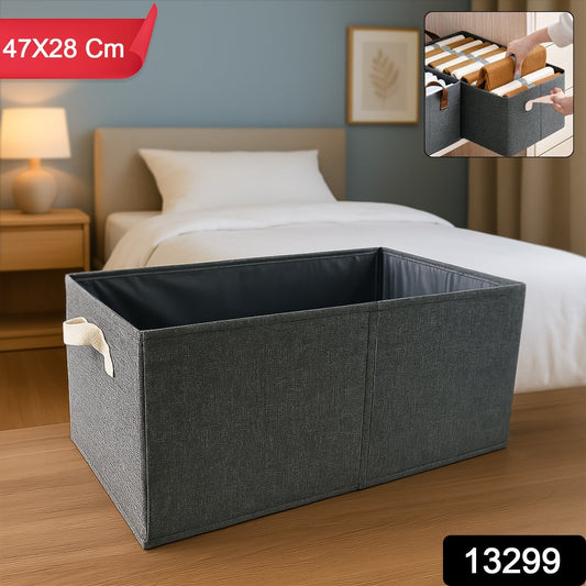 FOLDABLE CLOTH STORAGE BOX WITH HANDLES (47×28 CM) Your Brand