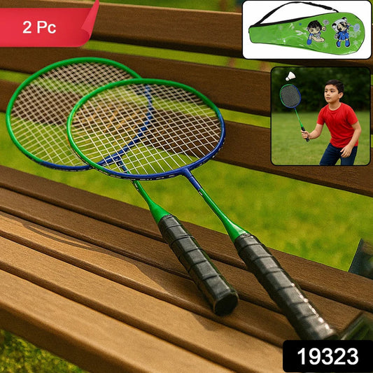 2 Pc Lightweight Kids Badminton Racket Set with Carry Bag Your Brand