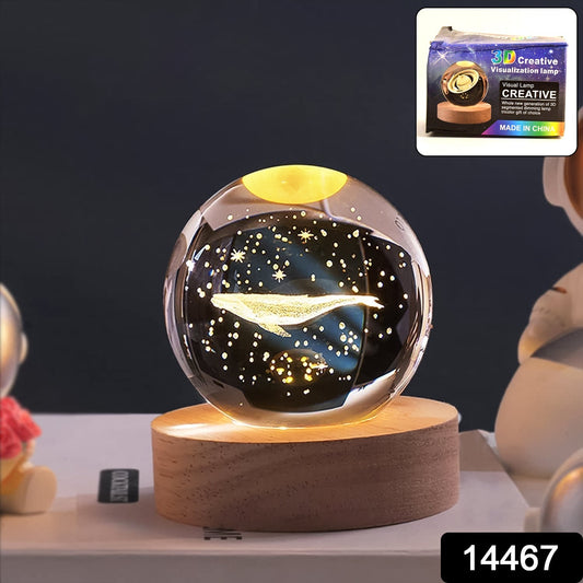 Fish 3D Crystal Ball lamps With Base (1 Pc) Your Brand
