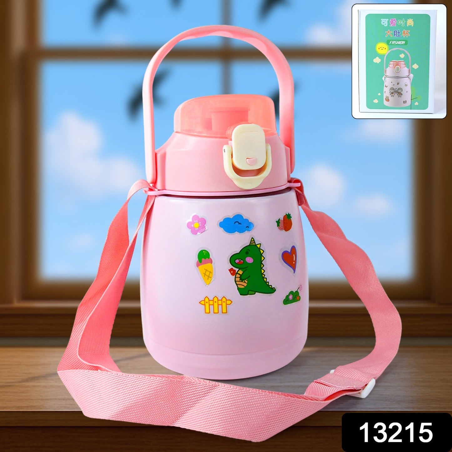 Stainless Steel Vacuum Insulated Water Bottle with Handle & Sticker (700 ML) Your Brand