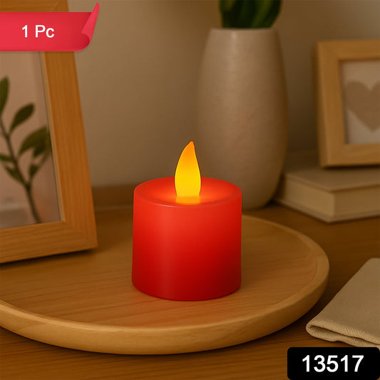 Electrical Candles Diya LED Tea Light, Diwali(1 Pc / Red) Your Brand