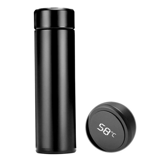The Gir Farmer  smart insulated water bottle with temperature display in sleek black finish