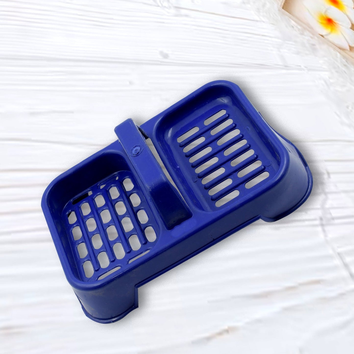 2in1 Plastic Soap Case, Dual Section Soap Holder for Bathroom or Kitchen Sink ,Sabudani(1 Pc / Multicolor) Your Brand