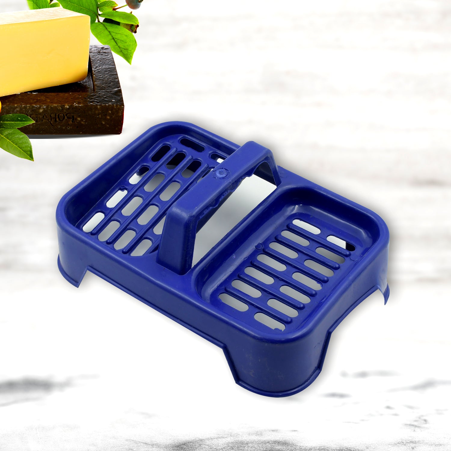 2in1 Plastic Soap Case, Dual Section Soap Holder for Bathroom or Kitchen Sink ,Sabudani(1 Pc / Multicolor) Your Brand
