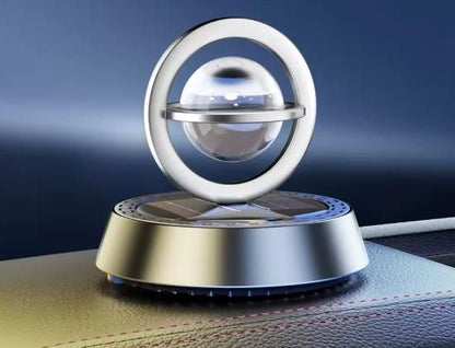 Stylish solar car perfume diffuser with a spherical design that enhances your car's aroma