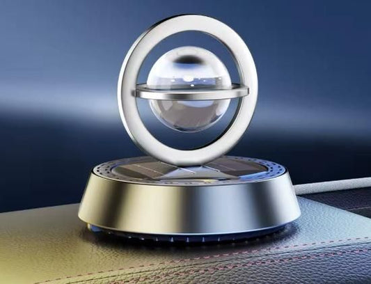 Stylish solar car perfume diffuser with a spherical design that enhances your car's aroma