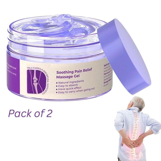 Pack of 2 Soothing Pain Relief Gel Massage with Natural Ingredients for Quick Absorption
