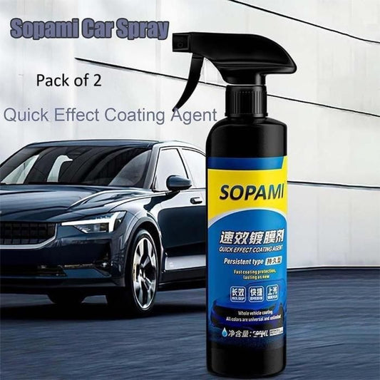 Sopami car coating spray pack of 2 for quick effect coating and long-lasting protection
