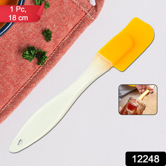 Silicone Mixing Spatula, 18 cm, flexible yellow head for easy cooking and baking