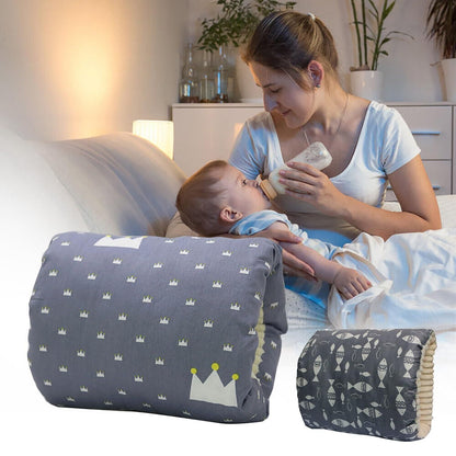 Supportive cozie cradle pillow designed for breastfeeding and infant support during feeding