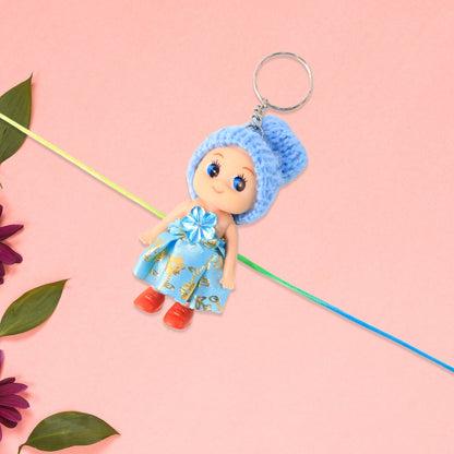 2-in-1 Kids Doll Rakhi cum Keychain – Stylish Soft Toy Rakhi for Raksha Bandhan & Daily Use as Bag or Key Ring (Mix Design) Your Brand