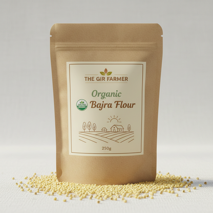 The Gir Farmer Organic Bajra Flour (Millet Flour) | Gluten Free High Fiber Pearl Millet Atta