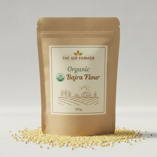 The Gir Farmer Organic Bajra Flour (Millet Flour) | Gluten Free High Fiber Pearl Millet Atta