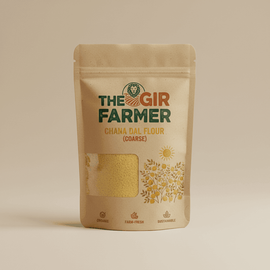 Coarse Organic Chana Dal Flour from THE GIR FARMER, ideal for cooking and baking nutritious dishes