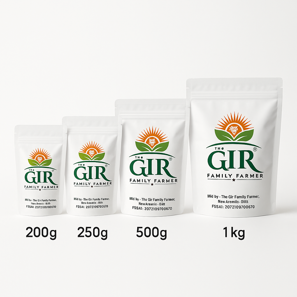 THE GIR FARMER Organic Chana Dal - Size Comparison