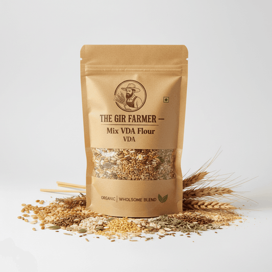 THE GIR FARMER Organic Mix Vada Flour in a resealable pouch for making crispy vada snacks